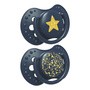 Canpol Lovi  Stardust, smoczek silikonowy uspokajający, dynamiczny 3-6 m, niebieski, 2 szt.