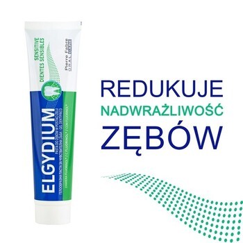Zestaw Elgydium Sensitive, pasta do zębów w żelu, 75 ml + Elgydium Whitening, pasta do zębów, wybielająca, 75 ml