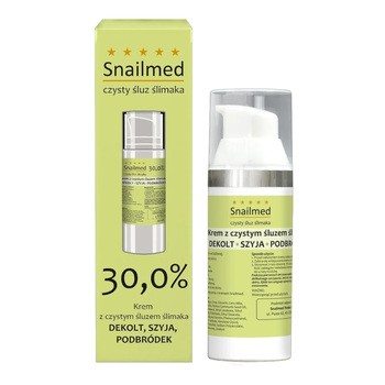 Snailmed, przeciwzmarszczkowy krem na dekolt z naturalnym śluzem ślimaka, prowitaminą B5, witaminą E oraz keratyną, 30 ml