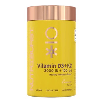 Nutriburst Vitamin D3 + K2, żelki, smak cytrynowy, 60 szt.