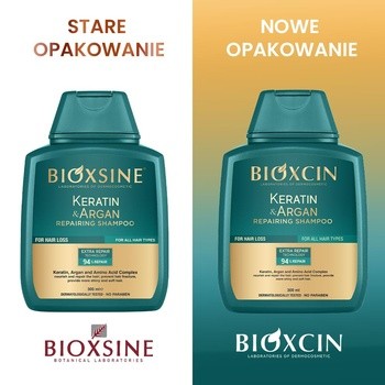 Bioxcin Keratin & Argan, szampon regenerujący, 300 ml