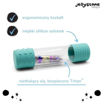 Jellystone Designs, butelka sensoryczna DIY, turkusowa, 1 szt.
