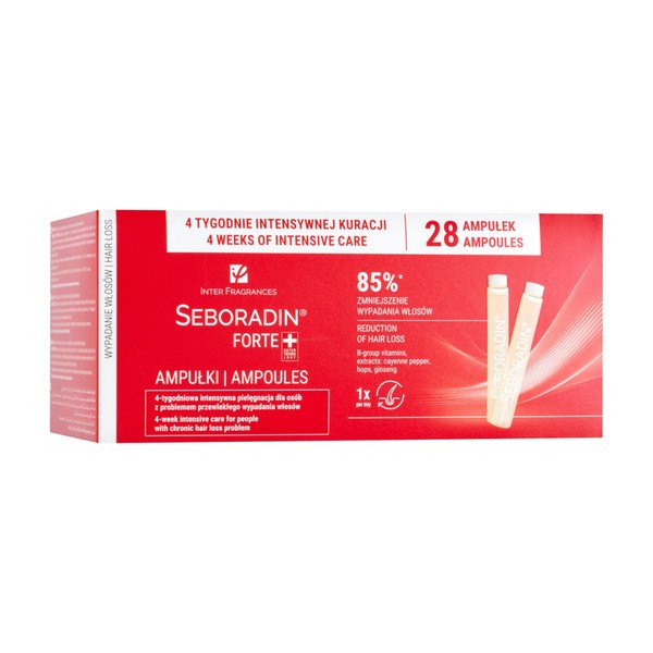 Seboradin Seboradin Forte, ampułki przeciw wypadaniu włosów, 28 x 5,5 ml
