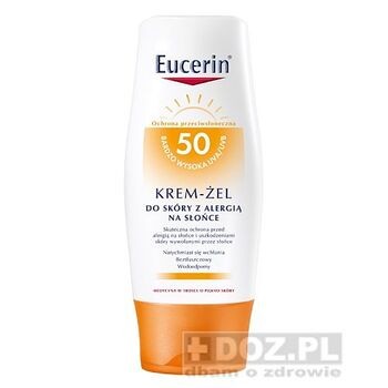 Eucerin Ochrona Przeciwsłoneczna, krem-żel, skóra alergiczna, SPF50, 150 ml