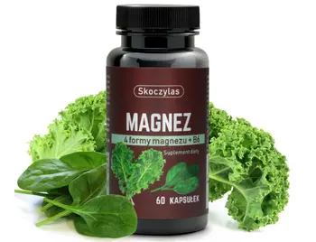 Skoczylas Magnez + Witamina B6 ze szpinakiem i jarmużem, kapsułki, 60 szt.