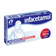 Infacetamol, 50 mg, czopki dla niemowląt, 10 szt. https://azcdn.doz.pl/image/d/product/82c3094b-scale-180x180.png