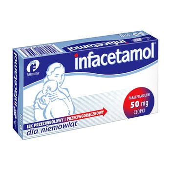 Infacetamol, 50 mg, czopki dla niemowląt, 10 szt.