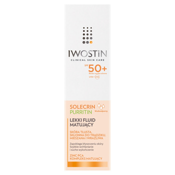 Iwostin Solecrin Purritin, lekki fluid matujący SPF 50+, 40 ml
