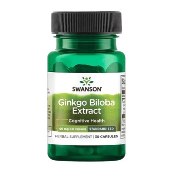 Swanson Ginkgo Biloba, 60 mg, kapsułki, 30 szt.