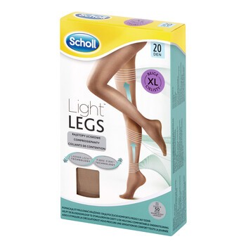 Scholl Light Legs, rajstopy uciskowe, cienkie, rozmiar XL, cieliste