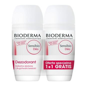 Zestaw Promocyjny Bioderma Sensibio Deo Fraicheur, delikatny dezodorant do skóry wrażliwej, roll-on, 50 ml x 2 szt.