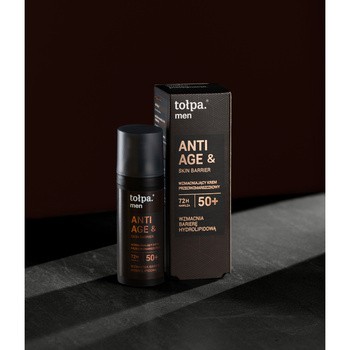 Tołpa Men anti age&skin barrier, wzmacniający krem przeciwzmarszczkowy 50+, 50 ml