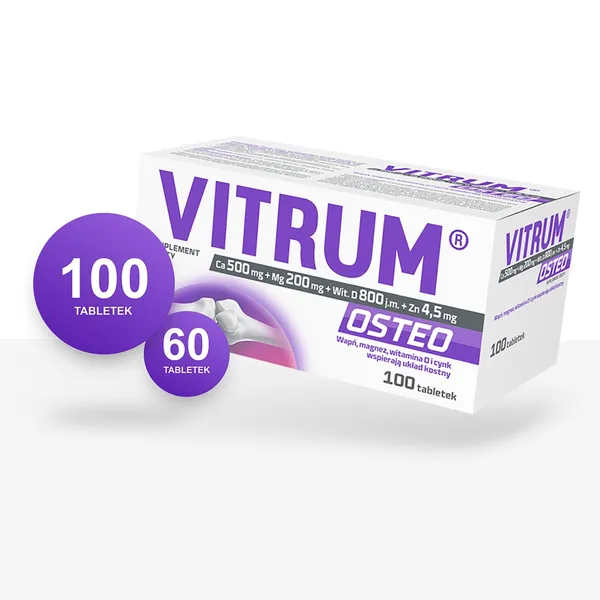 Кальций с магнием и витамином D Vitrum Osteo, для костей, 100 таблеток — фото 3
