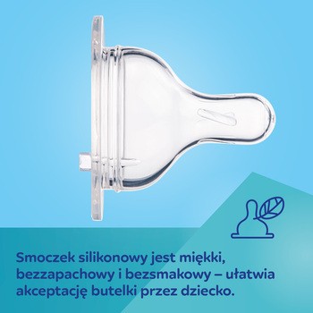Canpol Babies Easy Start, butelka antykolkowa z uchwytami Bonjour Paris, różowa, 300 ml, 1 szt.