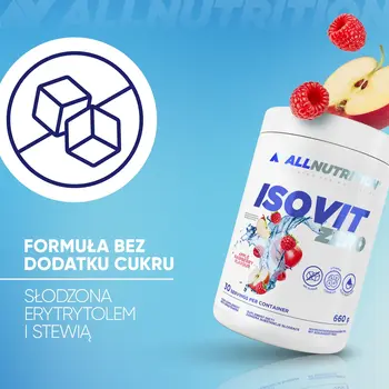 Allnutrition Isovit Zero, proszek, smak jabłko - malina, 660 g