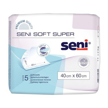 Seni Soft Super, podkłady higieniczne, 40 cm x 60 cm, 5 szt.