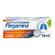 Acetylcysteinum Flegamina, 600 mg, tabletki musujące, 10 szt.