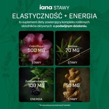 Iana Stawy Elastyczność + Energia, tabletki, 60 szt.