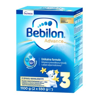 Bebilon 3 z Pronutra Advance, proszek, o smaku waniliowym, 1100 g