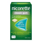 alt Nicorette Classic Gum, 2 mg, guma do żucia, 105 szt.