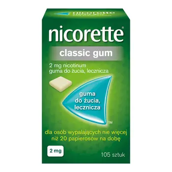 Nicorette Classic Gum 2 mg 105 szt. [MCNEIL]