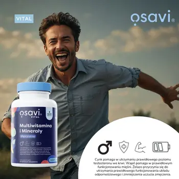 Osavi Multiwitamina i Minerały Mężczyzna, kapsułki twarde, 180 szt.