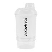 BioTech USA Wave + Nano, shaker z pojemnikiem, transparentny, 1 szt.