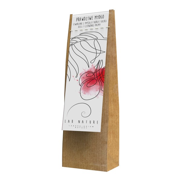 Lab Nature Lab Nature, Prawdziwe Mydło olej z czerwonej palmy, mydło kraftowe ręcznie robione, 120 g — Składniki i ocena