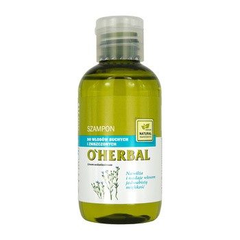 O`Herbal, szampon do włosów suchych i zniszczonych, ekstrakt z lnu, 75 ml