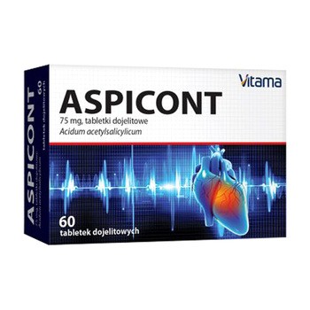Aspicont, 75 mg, tabletki dojelitowe, 60 szt.