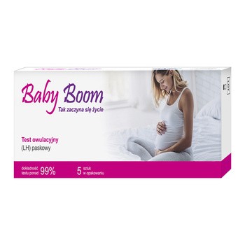 Baby Boom, paskowy test owulacyjny (LH), 5 szt.