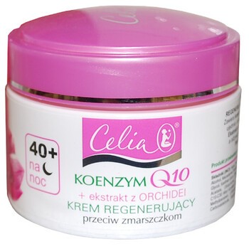 Celia Q10, krem przeciwzmarszczkowy regenerujący na noc, 40+, 50 ml