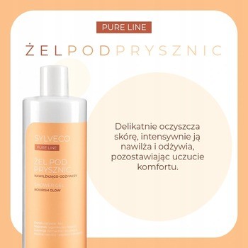 Sylveco Pure Line, żel pod prysznic, nawilżająco-odżywczy, 400 ml