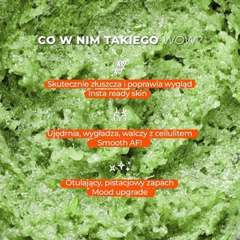 Farmona Tutti Frutti #PistachioHugs, wygładzający peeling cukrowy, 250 g