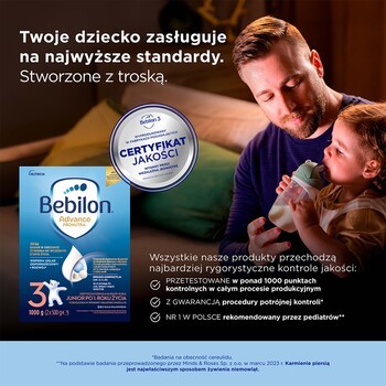 Bebilon Advance Pronutra 3 Junior, formuła na bazie mleka po 1. roku życia, proszek, 1000 g
