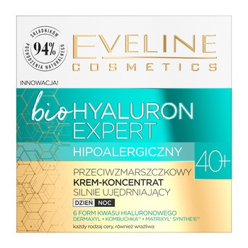 Eveline Cosmetics BioHyaluron Expert, przeciwzmarszczkowy krem-koncentrat silnie ujędrniający 40+, 50 ml