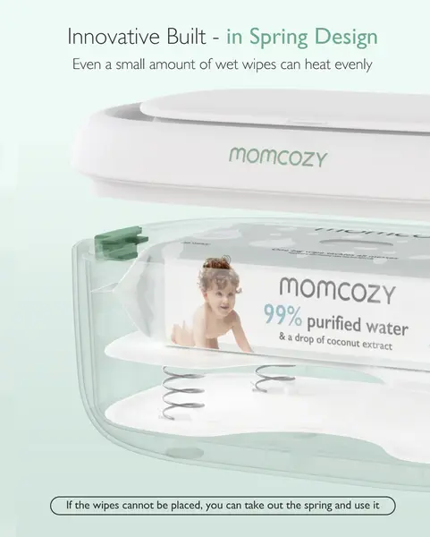 Подогреватель влажных салфеток Momcozy Large Capacity, 4 уровня температуры, с ночником — фото 2