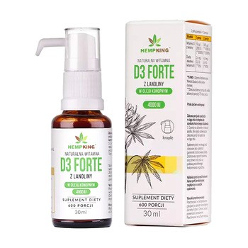 HempKing, D3 Forte, krople, 30 ml