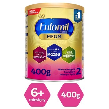 Enfamil Premium MFGM 2 mleko modyfikowane, następne, w proszku 400 g