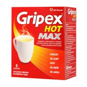alt Gripex Hot MAX, proszek do sporządzenia roztworu doustnego, 8 saszetek
