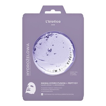 L`Biotica PGA Hydro Fusion + Peptydy, hydrożelowa maska do twarzy z peptydami, 1 szt.