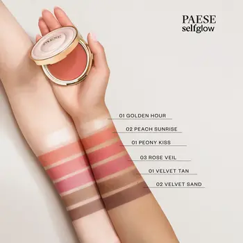 Paese Selfglow, kremowy róż z matowym efektem, Peach Sunrise 02, 8 g