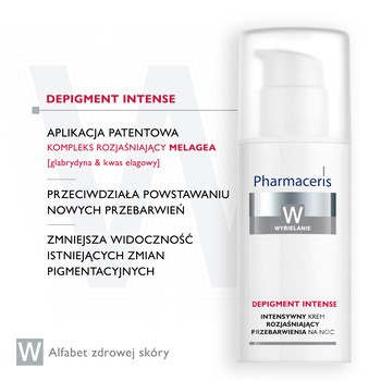 Pharmaceris W Depigment Intense, krem rozjaśniający przebarwienia na noc, 50 ml