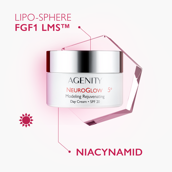 Agenity 5° Neuroglow, modelujący krem odmładzający na dzień, SPF 20, 50 ml