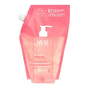 SVR Topialyse Gel Lavant, żel do mycia skóry suchej i wrażliwej, uzupełnienie, 1 l