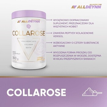 Zestaw 2x Allnutrition ALLDEYNN CollaRose, proszek, smak raspberry-wild strawberry, 300 g