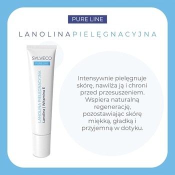 Sylveco Pure Line, lanolina pielęgnacyjna, 15 ml