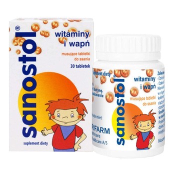 Sanostol, tabletki musujące do ssania, 30 szt.