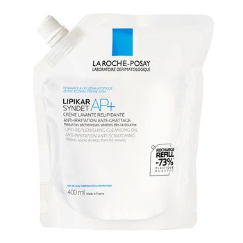 La Roche-Posay Lipikar Syndet AP+, krem myjący uzupełniający poziom lipidów, przeciw podrażnieniom skóry, refill, 400 ml
