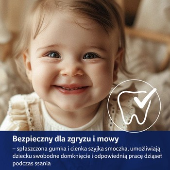 Lovi, smoczek silikonowy dynamiczny, Blossom Blue, 3-6 m, 2 szt.